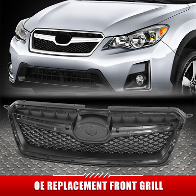 Для 16-17 Subaru Crosstrek OE Style Матово-черная передняя решетка радиатора с эмблемой