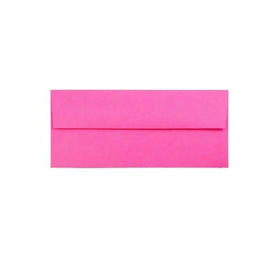 JAM Paper #10 Business Colored Envelopes 4.125 x 9.5 Ultra Fuchsia Pink Bulk