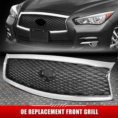 [Алмазная сетка] Для передней решетки Infiniti Q50 14-17 лет в стиле OE без отверстий для камеры