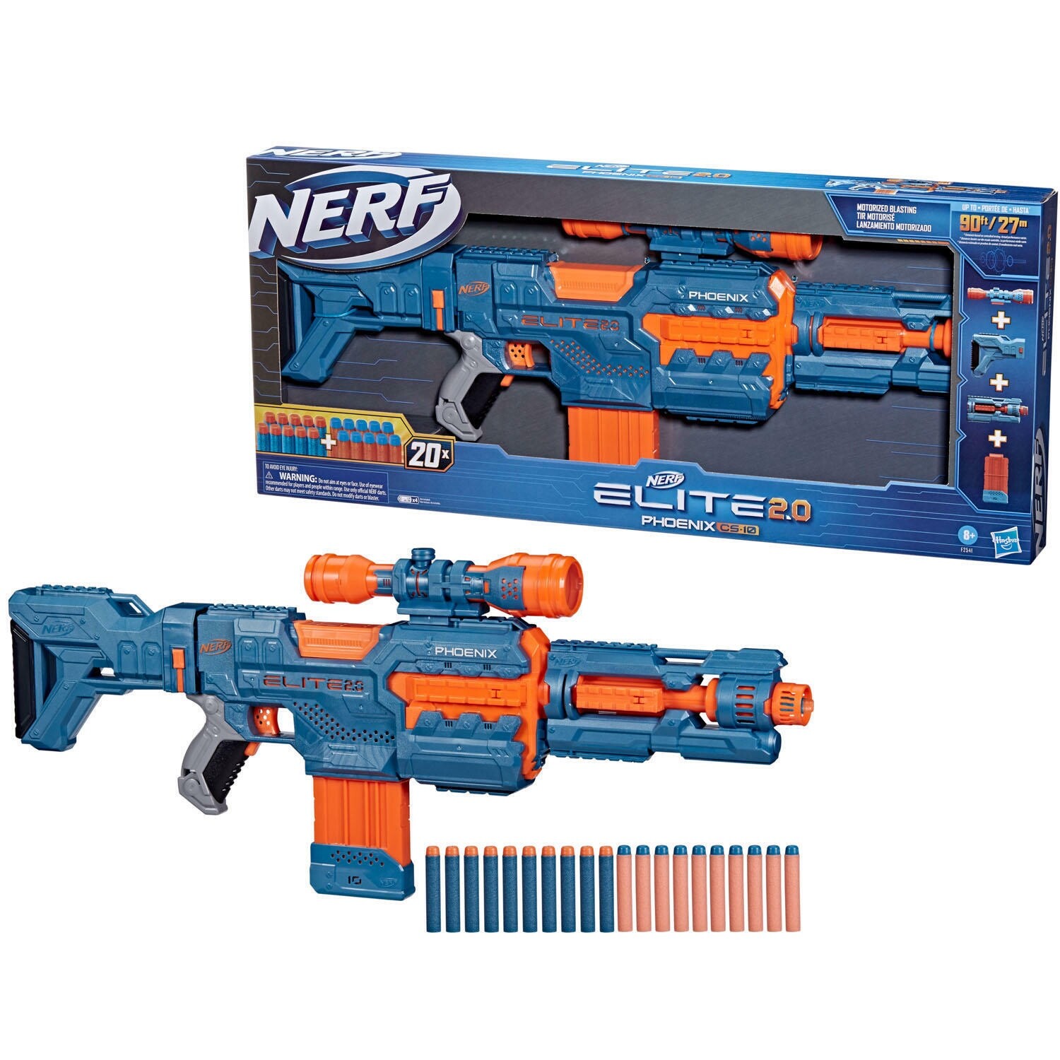 NERF ELITE 2.0 ECHO & PHOENIX トイガンセット Amazon.com: Nerf Elite 2.0 Phoenix CS-6 Motorized Blaster