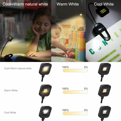 Reading Lights for Books in Bed, Clip On Headboard Reading Light, Battery Opera