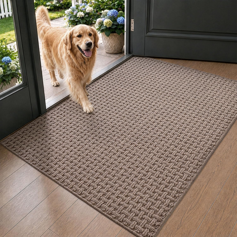 Door Mat Indoor Entrance, Front Door Mat for Entryway, Dirt Trapper Non Slip Doo