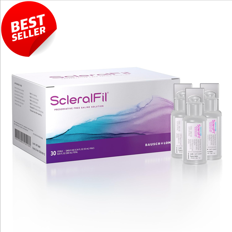 Scleralfil Preservative Free Saline Solution 30 Count Single Use Vials US
