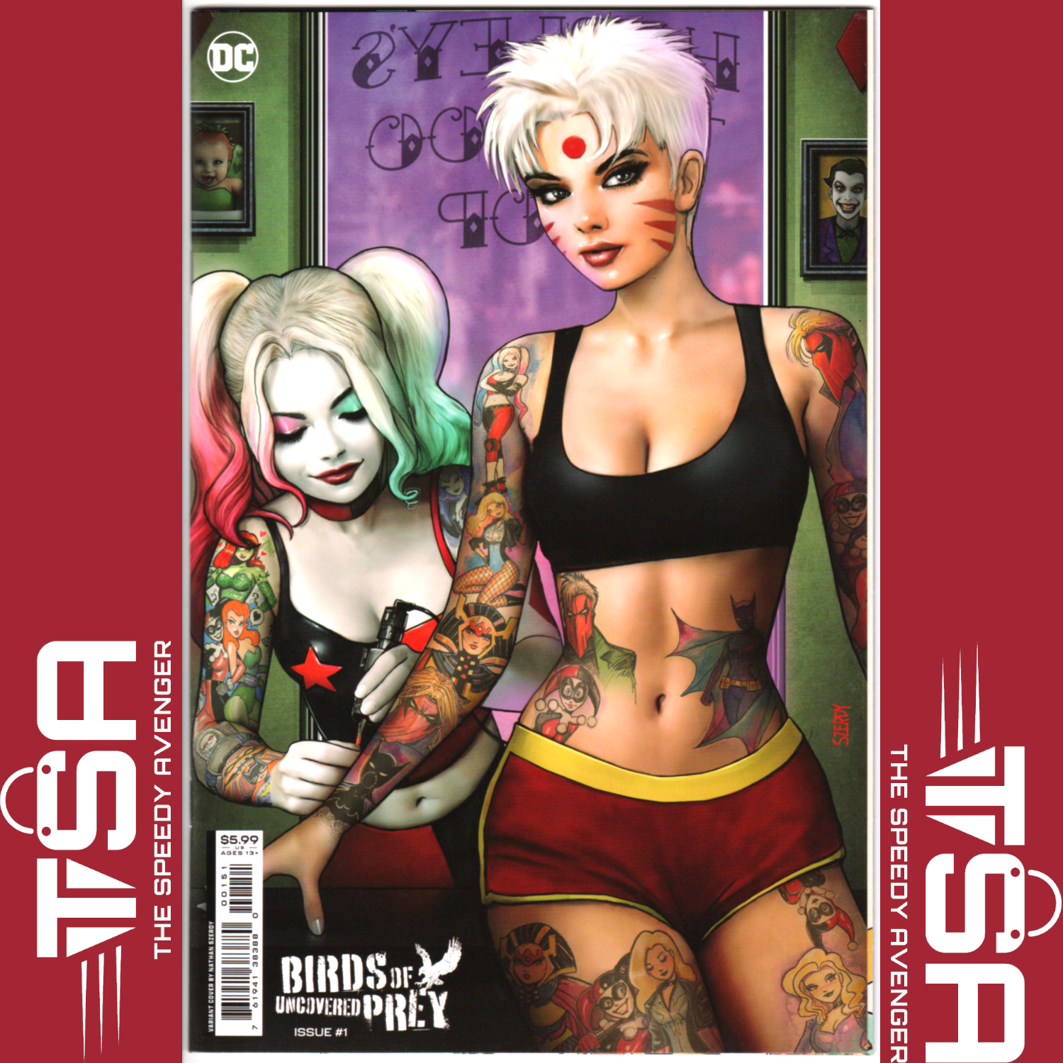 BIRDS OF PREY UNCOVERED #1 Nathan Szerdy Tattoo Variant 2023 DC Comics  Ships in
