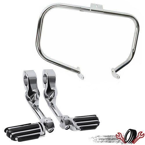 Для 2000-2017 Harley Davidson Softail Engine Guard Crash Bar + шоссейные подножки