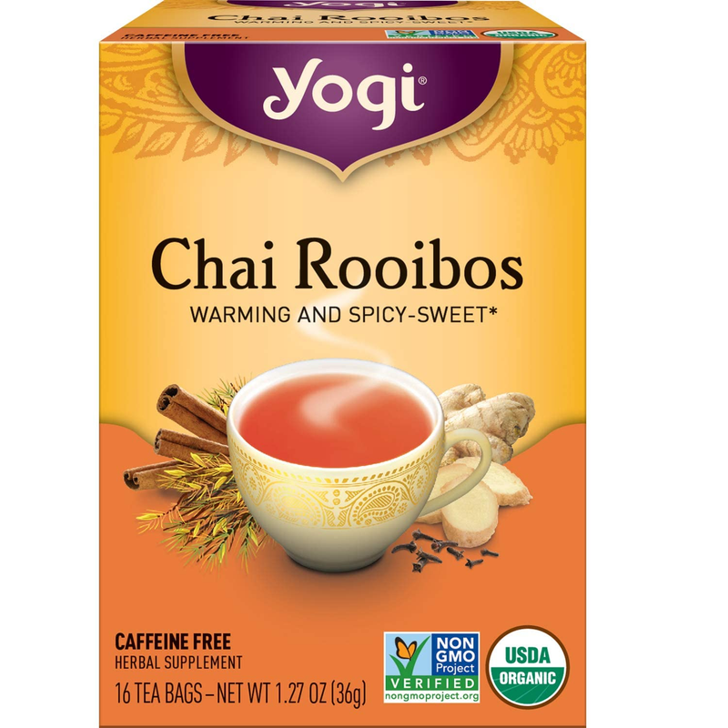 Chai Rooibos Tea - 16 Tea Bags Per Pack 4 Packs - Spiced Roo