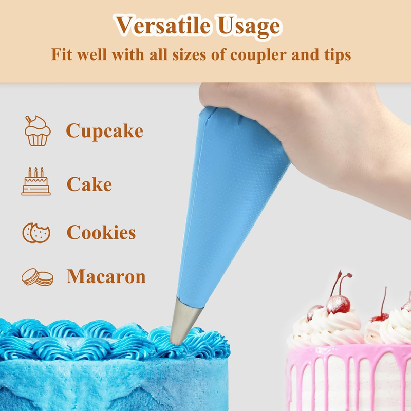 100Pcs Disposable Piping Bags, 13 Inch Anti Burst Pastry Bags - Icing Piping Bag