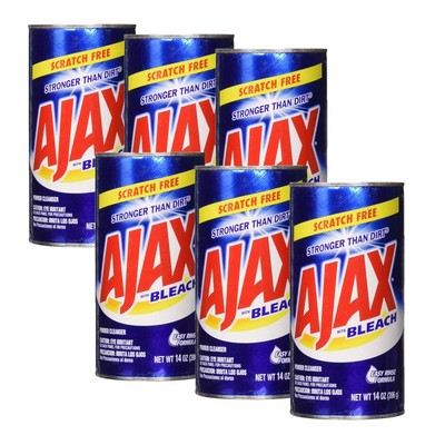 Ajax Powder Cleanser with Bleach, 14 oz (396 g), Pack of 6
