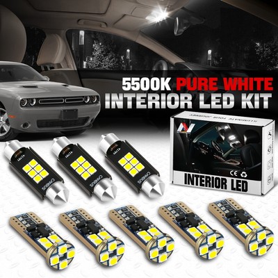 [8шт] Для 08-22 Challenger Белые светодиодные лампочки для карт грузовых номеров в салоне автомобиля