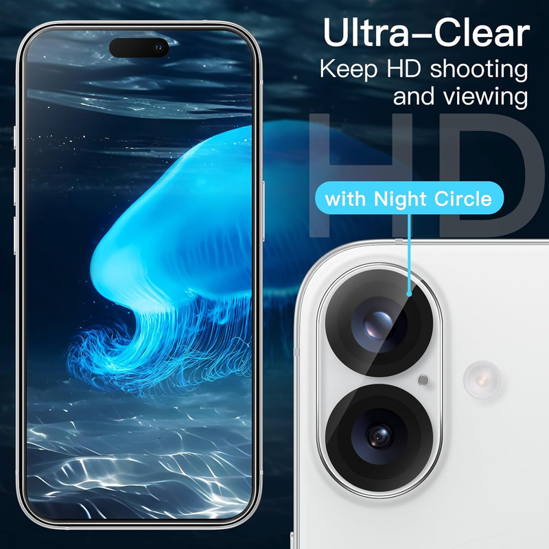 Screen Protector for iPhone 16 6.1-Inch with Camera Lens Protector, Easy Install