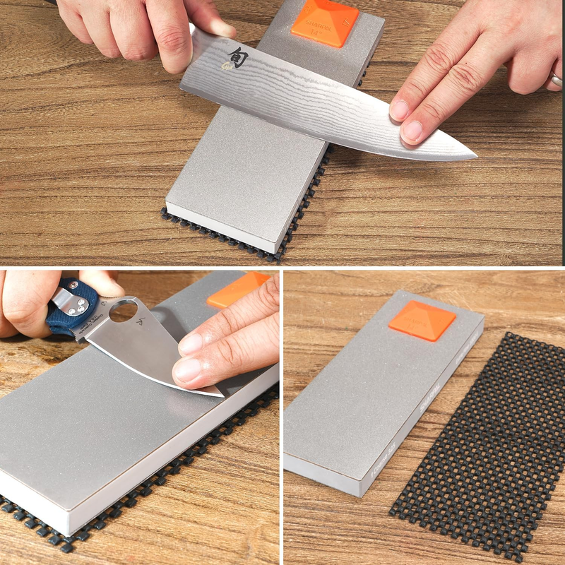 168H Large 8" x 3" Dual-Grit Diamond Sharpening Stone – Coarse 325 & Extra-Fine