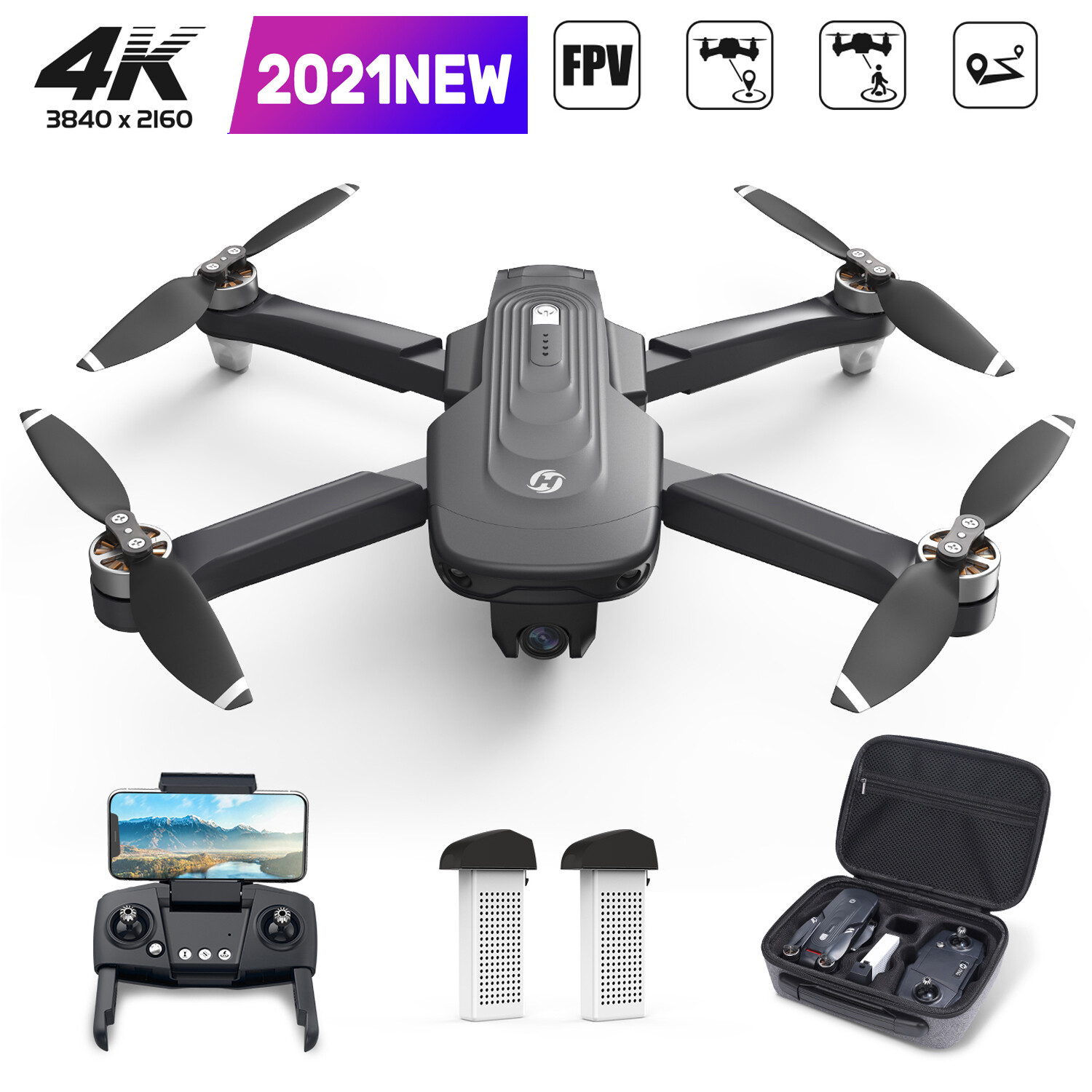 Holy Stone HS175 RC GPS Drone 2K/4K HD Camera Brushless Quadcopter 2