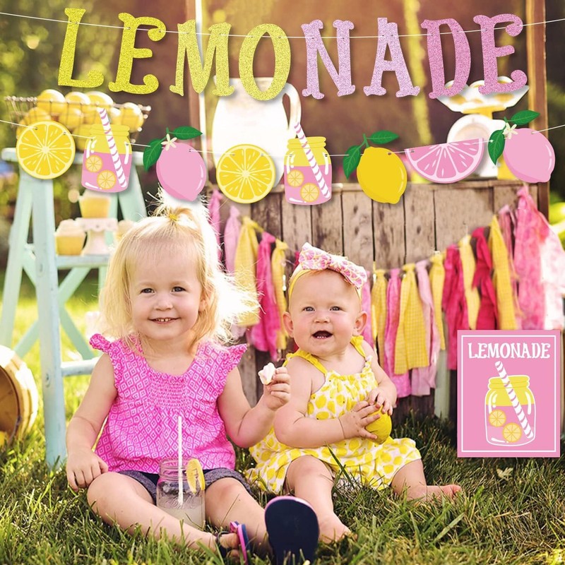 Lemon Party Decorations, Lemonade Stand Decorations with Lemonade Banner Lemonad