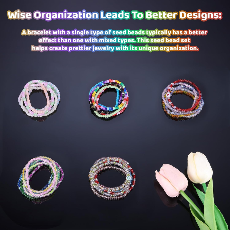 34000pcs+ 120 Colors 3mm Beads, Small Seed Beads for Making Jewellery, Friendshi