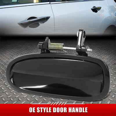 Для 96-00 Honda Civic Седан Черная гладкая Наружная ручка задней левой двери со стороны водителя