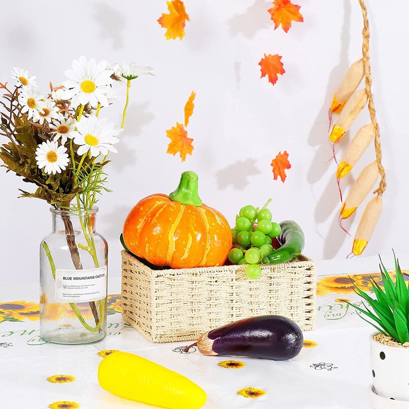Sunflower Table Cover Sunflower Tablecloth Disposable Printed Plastic Tablecloth