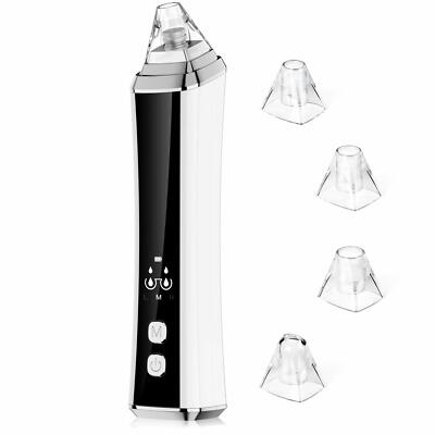 Blackhead Remover Vacuum USB Rechargeable Electric Face Comedo Extractor Kit Bla