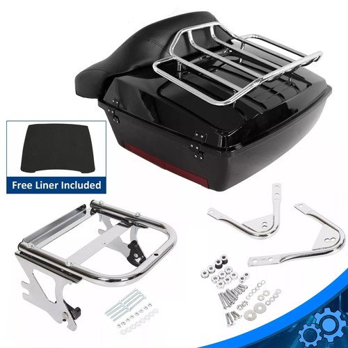 Chopped Tour Pack Trunk Mount Rack Docking For Harley Touring Street Glide 97-08