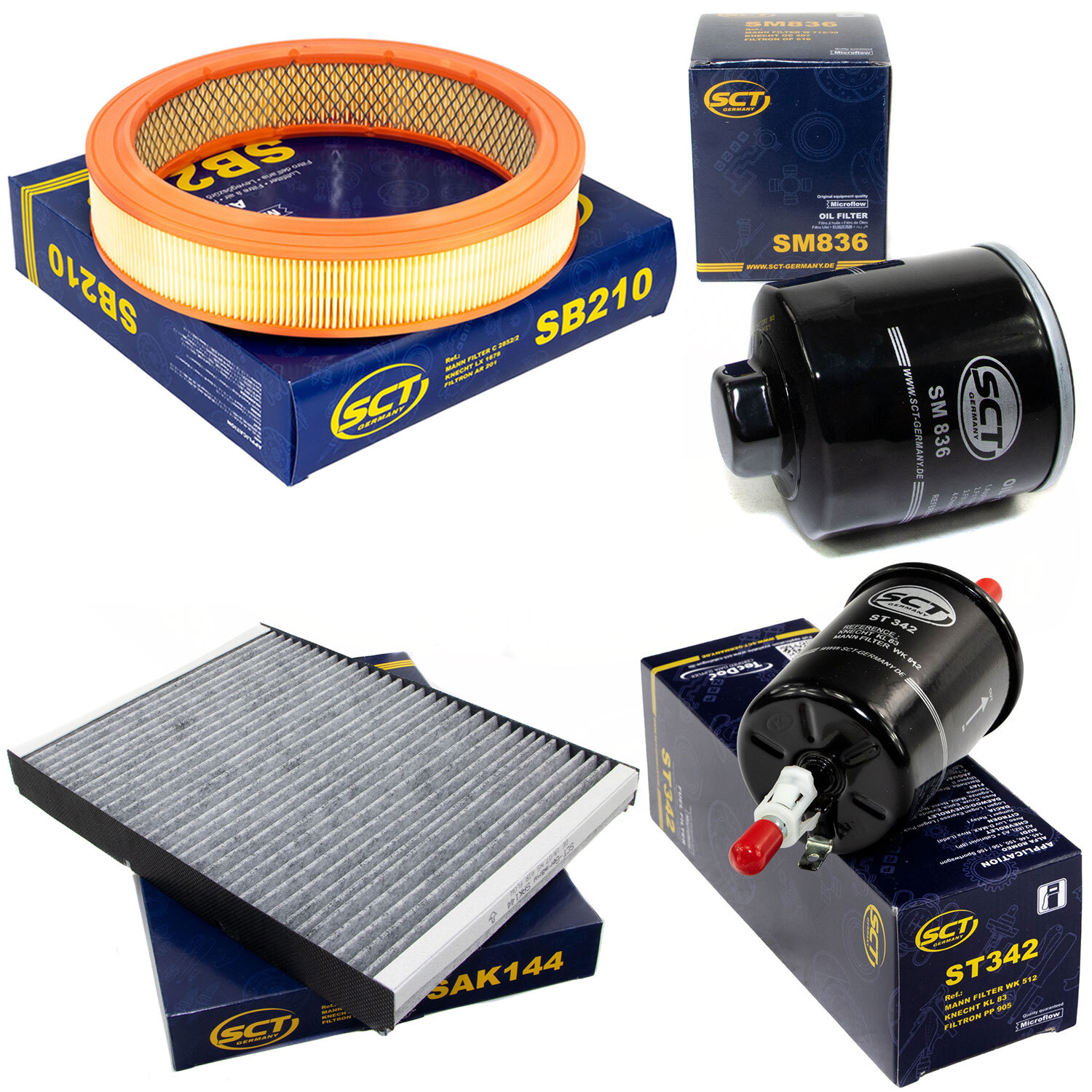 Filter Set SCT Kraftstoff- ÖL- Luft- Innenraum- für VW Lupo Polo Classic 1.4 1.6