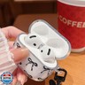 MINSCOSE Compatible with AirPods 4 Clear Case,Cute Bow Pattern Kawaii Ribbon Girly Design with Bow Pearl Keychain,Soft TPU Protective Shockproof Case for Women Girl for AirPods 4-Black