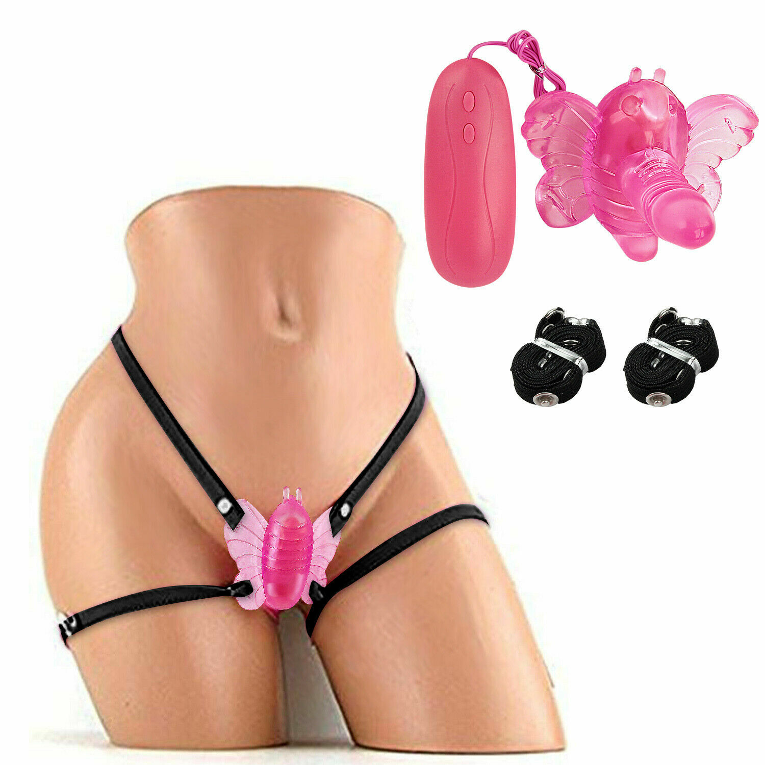 Wireless Wearable Butterfly Strap-on Dildo Vibrator For Women Couples Sex Toys - Picture 11 of 12