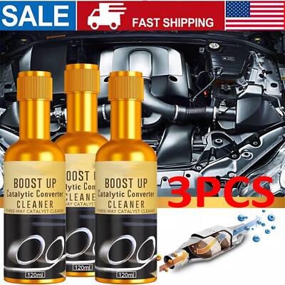 3*Multipurpose Boost Up Vehicle Engine Deep Cleaning Catalytic Converter Cleaner