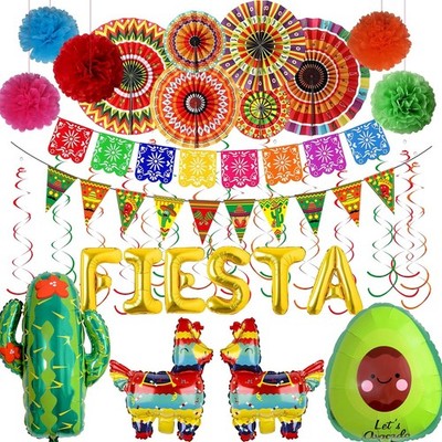 Mexican Party Decorations Fiesta Themed - 32Pcs Cinco De Mayo Party Supplies in