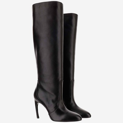 Pre-owned Stuart Weitzman Luxecurve 100mm Boots In Black
