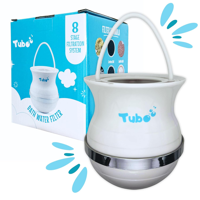 Bath Filter 2.0 - the Original 8 Stage Bath Water Filter for Tub Faucet - Removes 99% of Chlorine and Contaminants - Bpa-Free - Supports Healthy Skin & Hair - Easy Installation