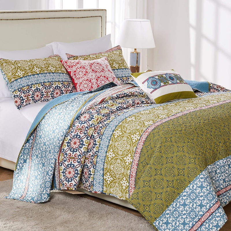 Shangri-La Quilt Set, 3-Piece King/Cal King, Multi