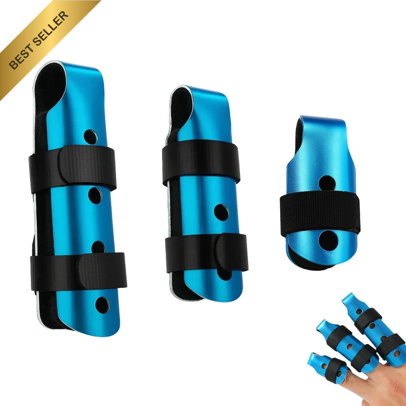 3 Size Waterproof Metal Finger Splints Set for Trigger, Index, Pinky Finger, and