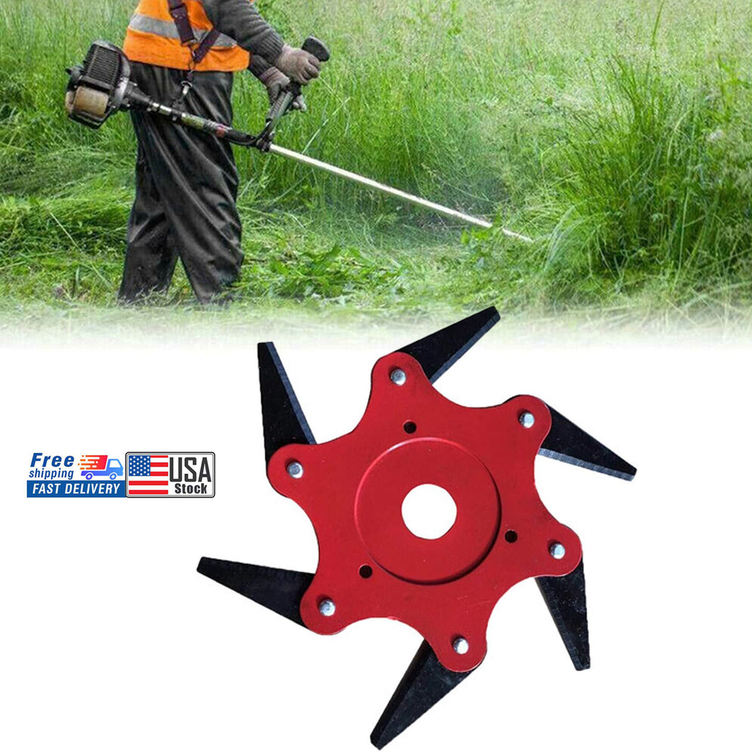 6 Steel Trimmer Head 65Mn Lawn Mower Grass Eater Trimmer Hea