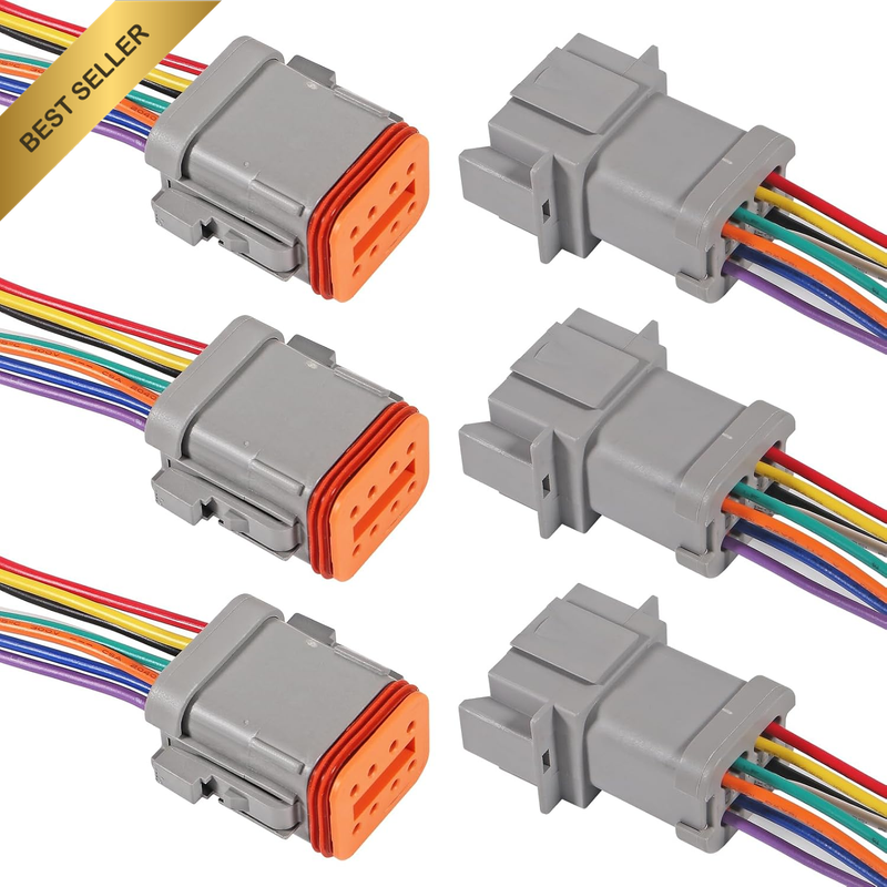 3 Pair 8 Pin Connector Wiring 8 Wire Way Waterproof Automotive Electrical Connec