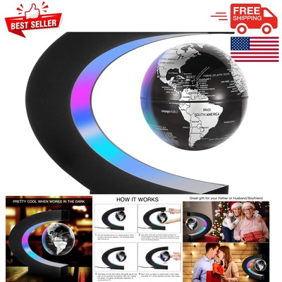 Unique Desk Decoration: Magnetic Floating Globe with LED - Perfect Gift Idea