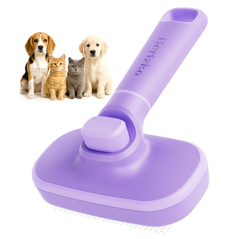 Self Cleaning Slicker Brush for Dogs and Cats - Pet Hair Brush...
