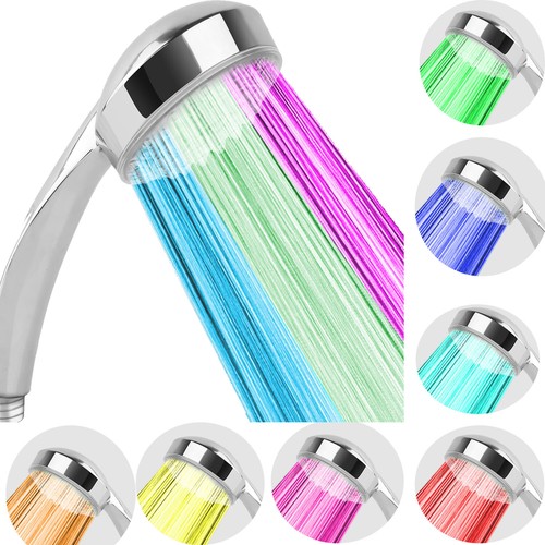 Home Bathroom 7 Colors Changing Led Shower Water Glow Light