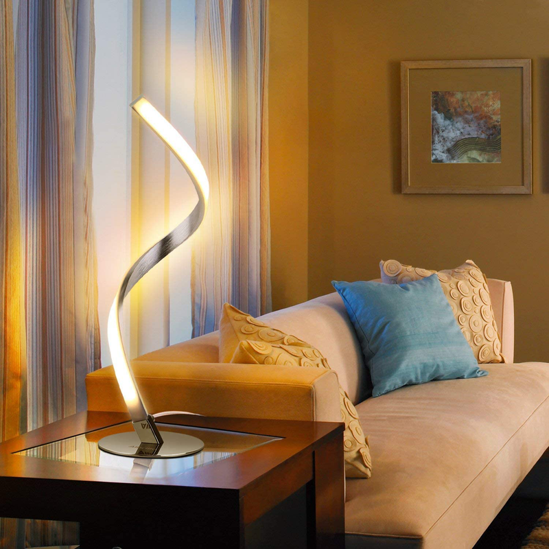 led sculptural touch table lamp