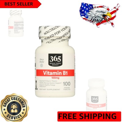 Premium Vitamin B1 100mg Tablets for Nervous System Support - 100 Count