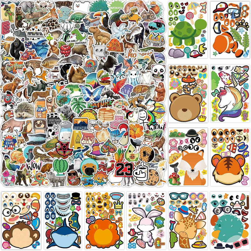 760 Counts Water Bottle Stickers, Animal Stickers for Kids, VSCO Sticker Pack fo