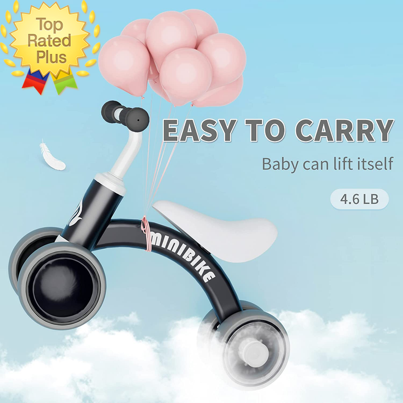 Cawhad Colorful Lighting Baby Balance Bike for 1 Year Old Boy and Girl Gift10-36