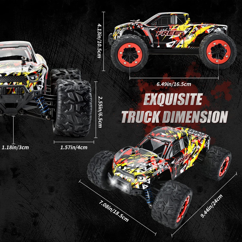 1:18 Scale 40+Km/H High Speed Remote Control Car, 4X4 Waterproof off Road RC Car