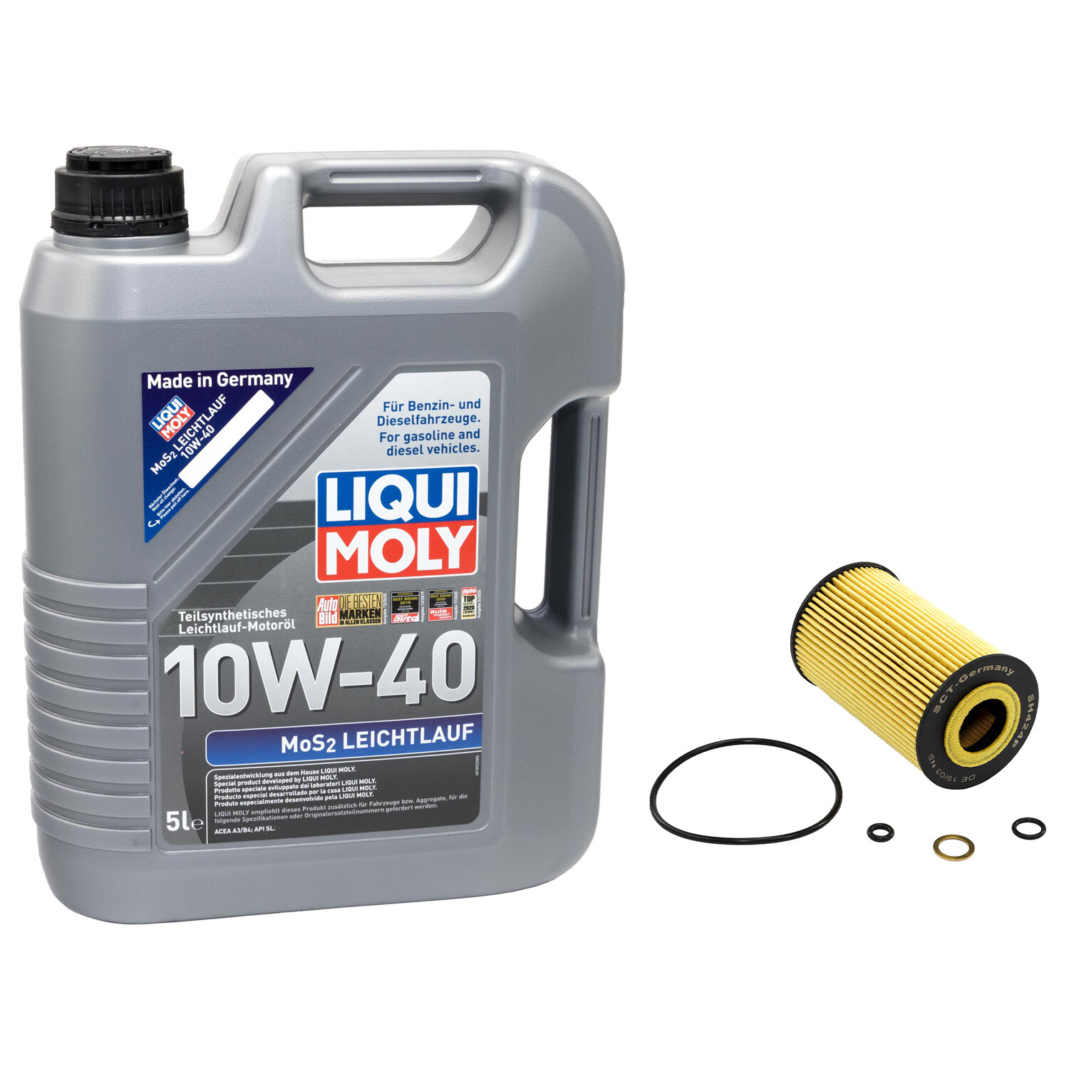 Motoröl Set MOS2 Leichtlauf 10W40 5 Liter Ölfilter SH424P für BMW Z3 3er 5er