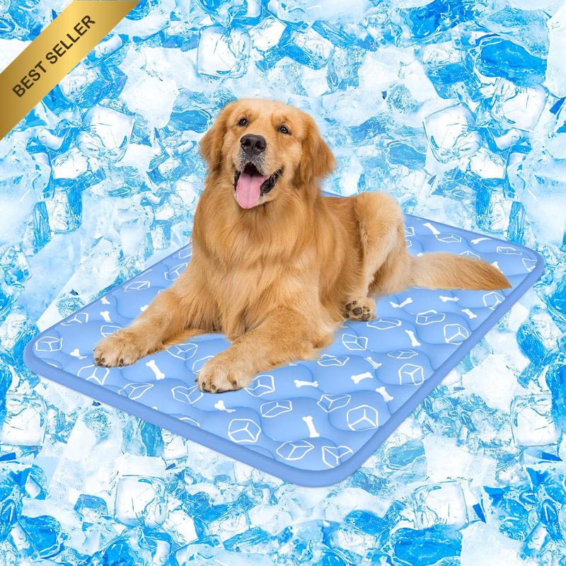 Dog Cooling Mat,110 * 80Cm Thicken Dog Cooling Mat Extra Large, Internal Waterpr