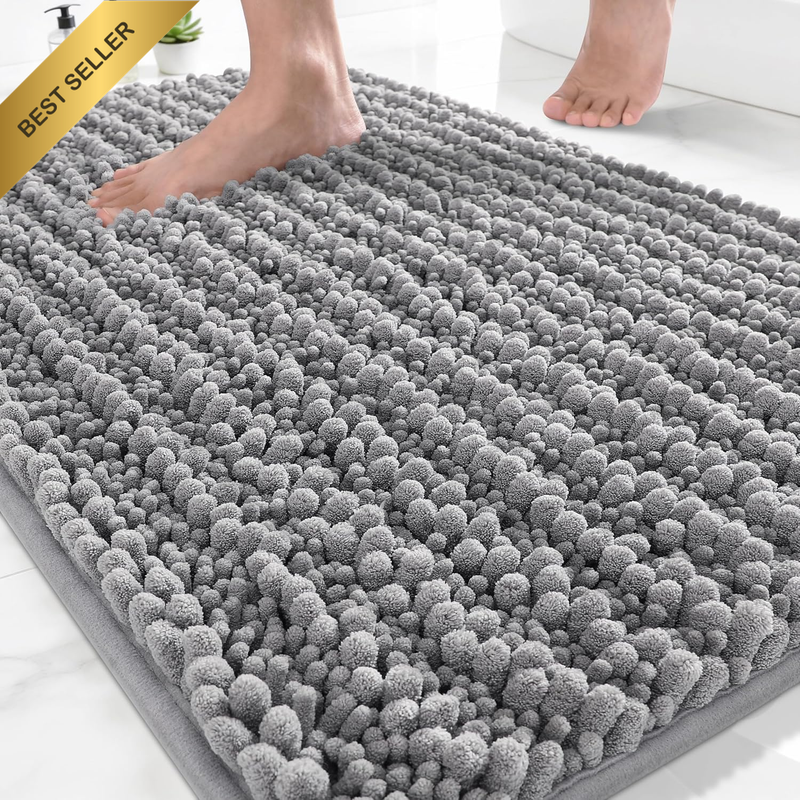 Original Luxury Shaggy Bath Mat, 24 X 17 Inches, Soft and Cozy, Super Absorbent