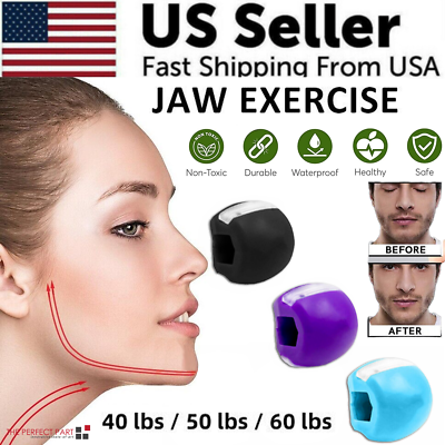 Jaw Exerciser,Jawline Exerciser for Men & Women 6 Pcs Chew Jawline  Exerciser Double Chin Reducer Workout Trainer for Face Jaw Cheek Neck  Muscles for