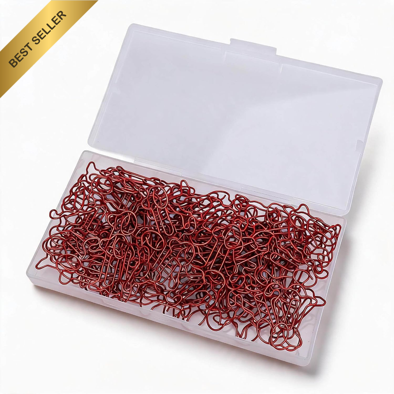 Cute Dog Shaped Paper Clips, 100 Pieces Animal Bookmarks with Storage Box, Offic