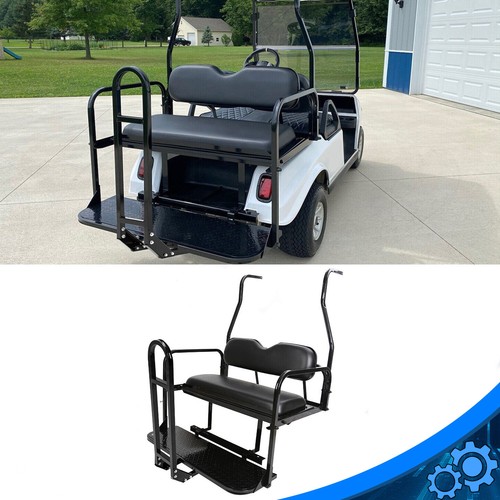 Черный комплект складного заднего откидного сиденья с поручнем подходит для гольф-кара Club Car DS 2014-up