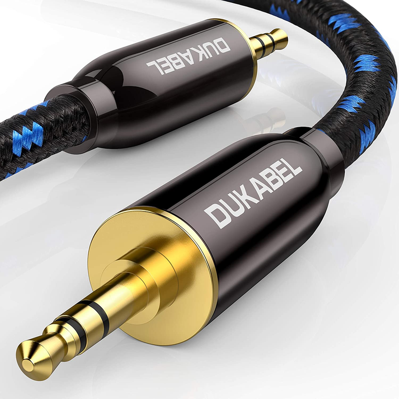 DUKABEL 3.5Mm Audiophile Cable, Male to Male Aux Cables with OCC 6N Copper, Hifi