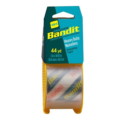 Bandit Shipping Tape 6 Pack, 2 Inches x 1600 Inches, Total 9600 Inches, Noise...