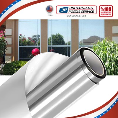MODIGT Window Film Privacy Self-adhesive Tint Silver Stained Glass Pure